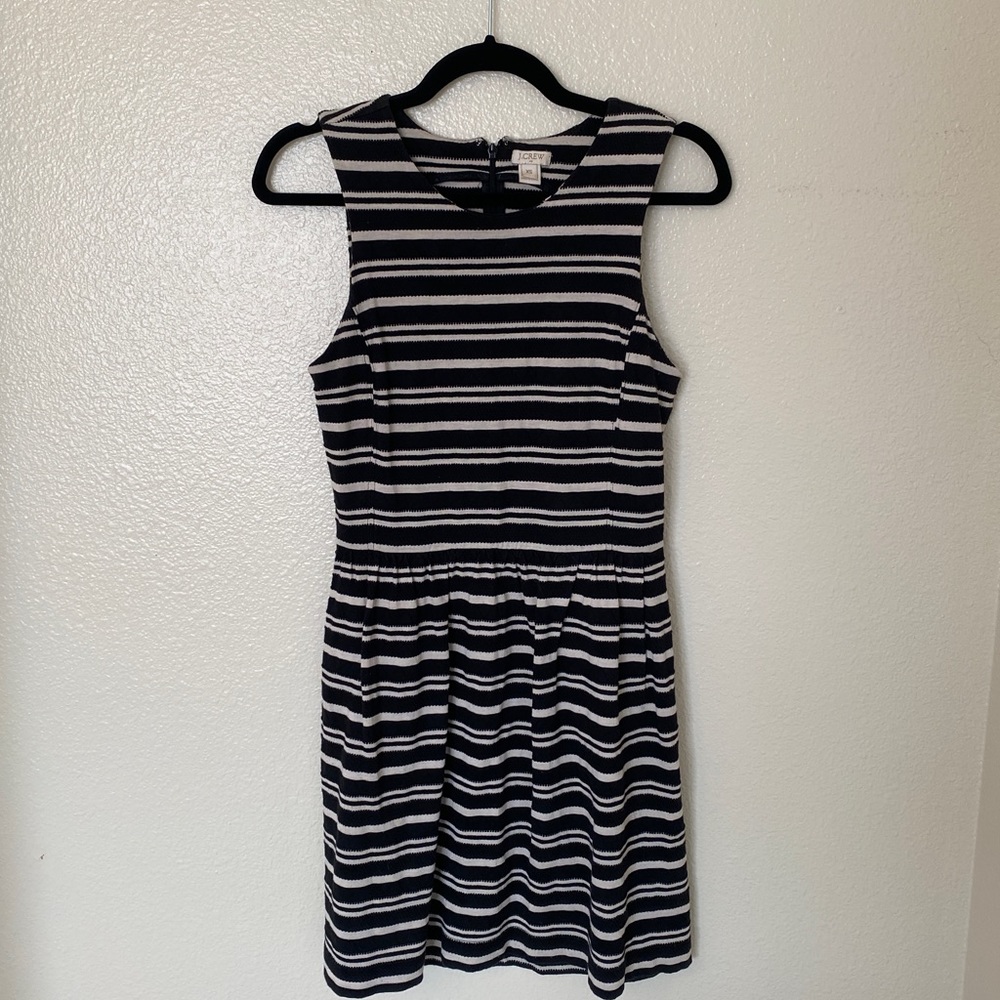 J. Crew Factory 💌Free Shipping Sleeveless Jacquard Dress Cream & Black Size XS